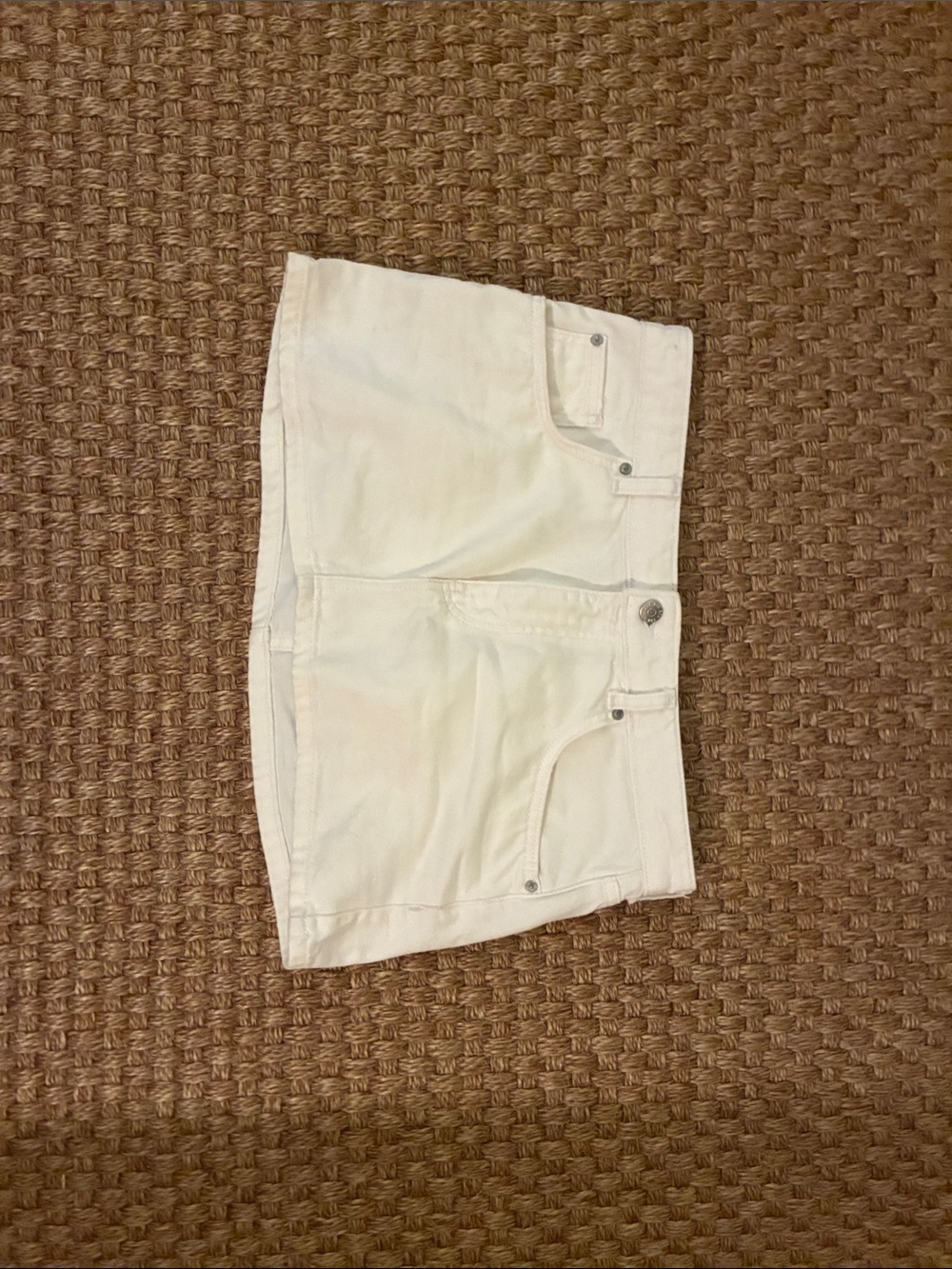 BDG White Denim Jean Skirt
